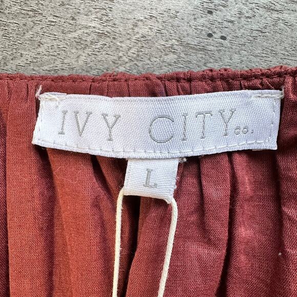 NWT Ivy City Co The Brooklyn Dress in Spice Brown Large - Picture 9 of 14